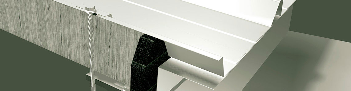 Render de un panel sandwich